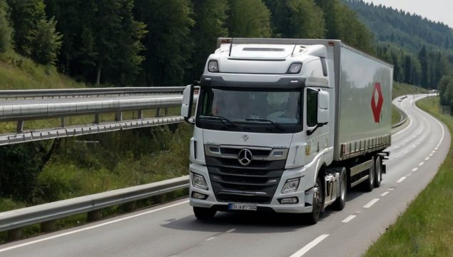 Transport Spedition lieferung von Gütern auf der Autobahn